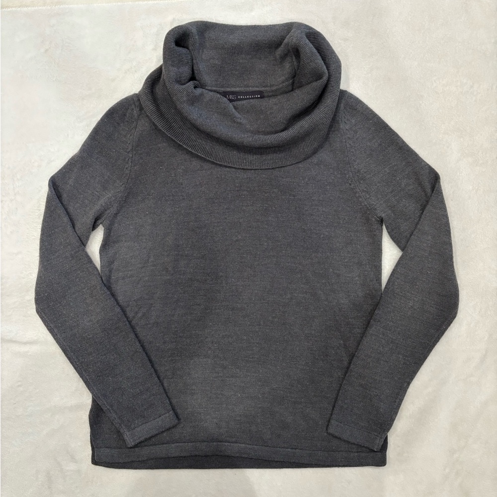 Gray Turtleneck Sweater with
